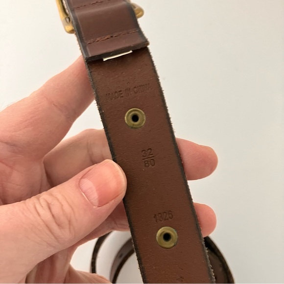 Polo by Ralph Lauren Dark Brown Belt with solid brass buckle & hardware - Picture 13 of 17